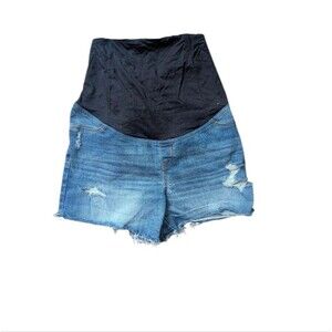 Ingrid And Isabel Distressed Midi Jeans Shorts Size 2